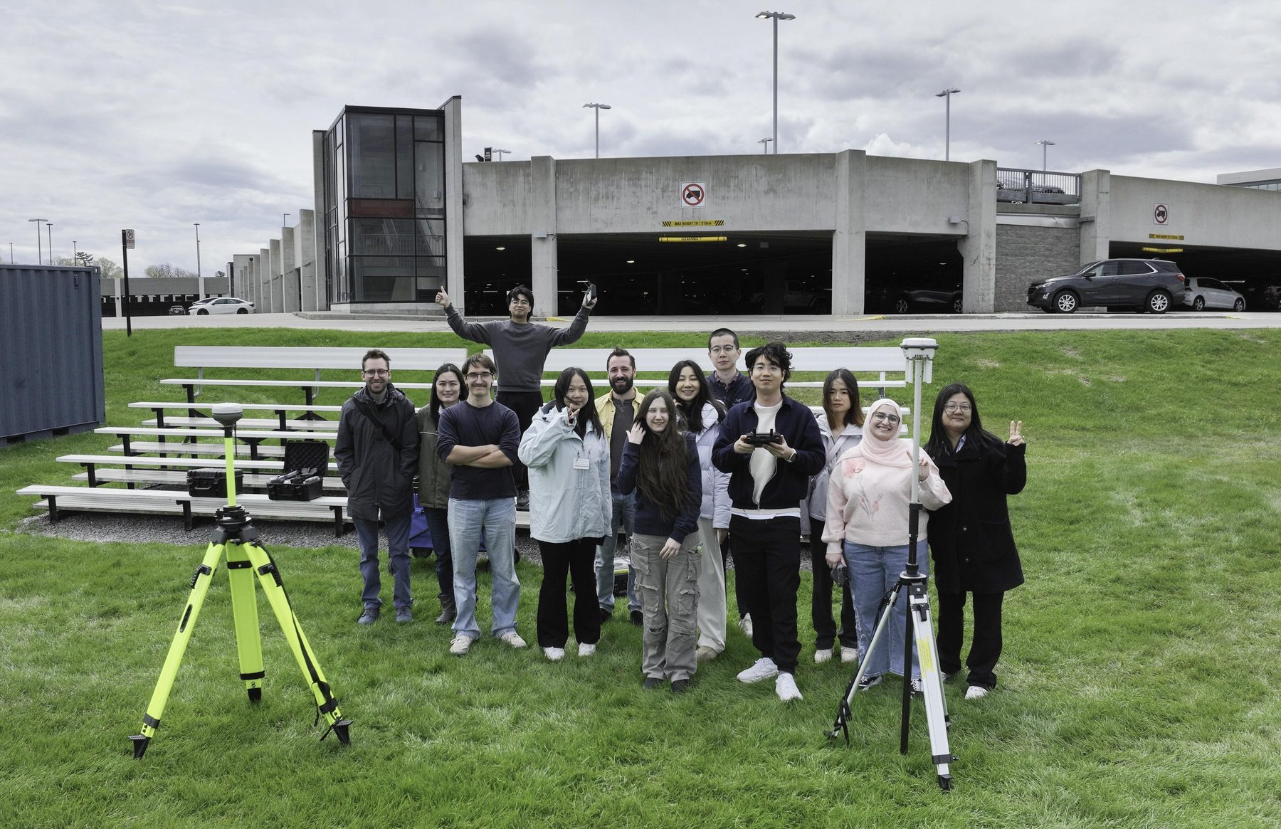 RSSEM Lab members during a UAV field campaign, optical view