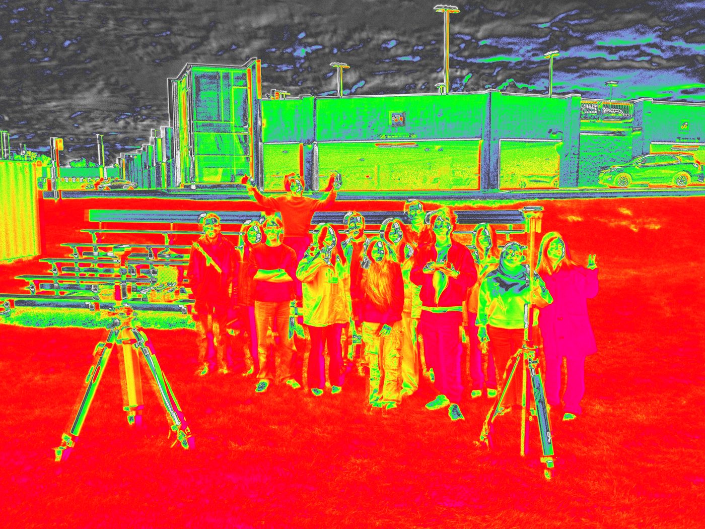 Thermal infrared view of the same field campaign