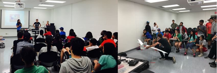 Outreach presentation and drone demonstration at the leadership camp
