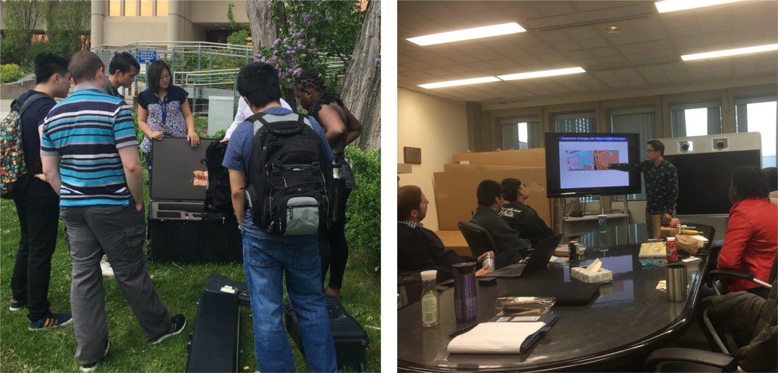 Students at the field training and lab workshop