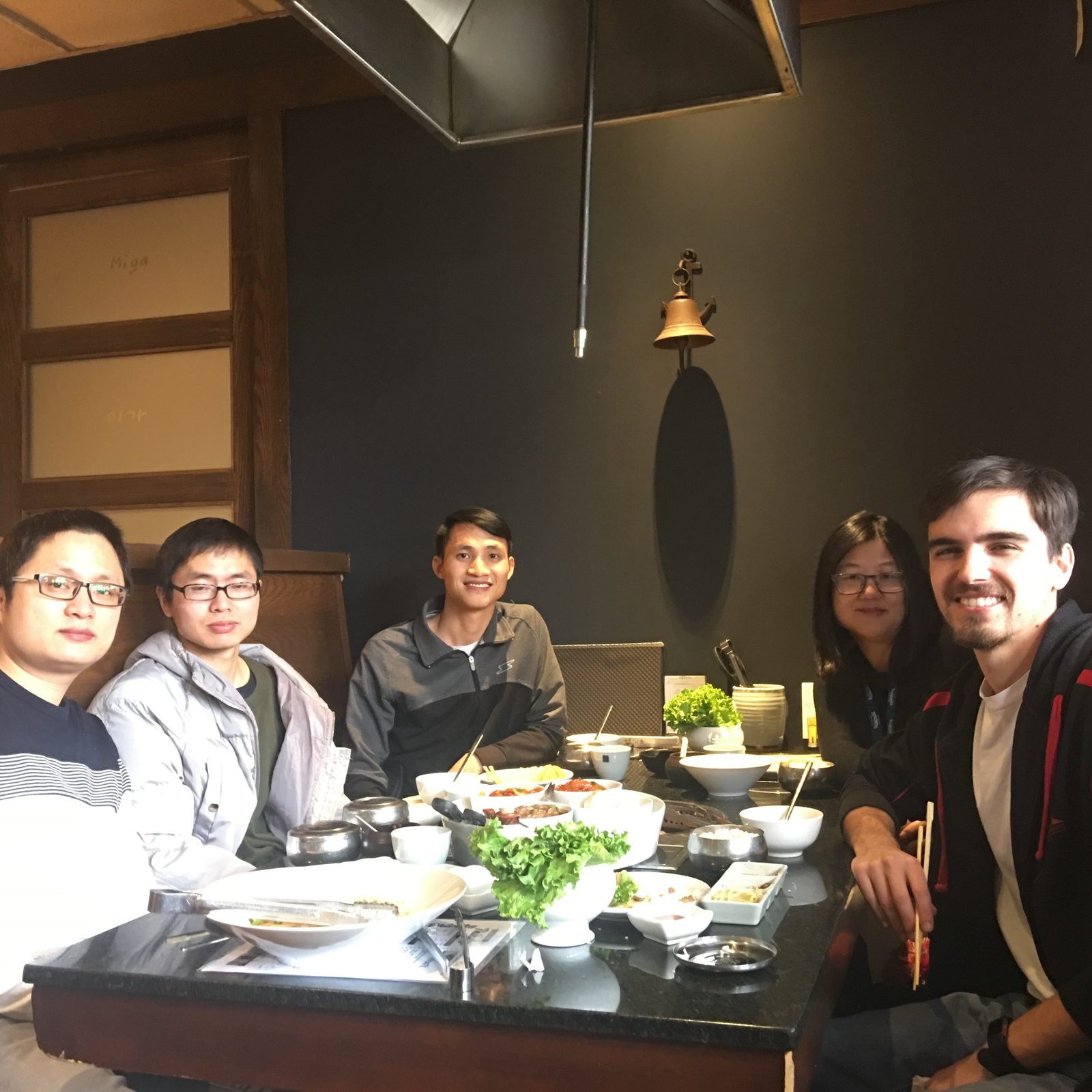 Lab members at the 2017 Christmas lunch
