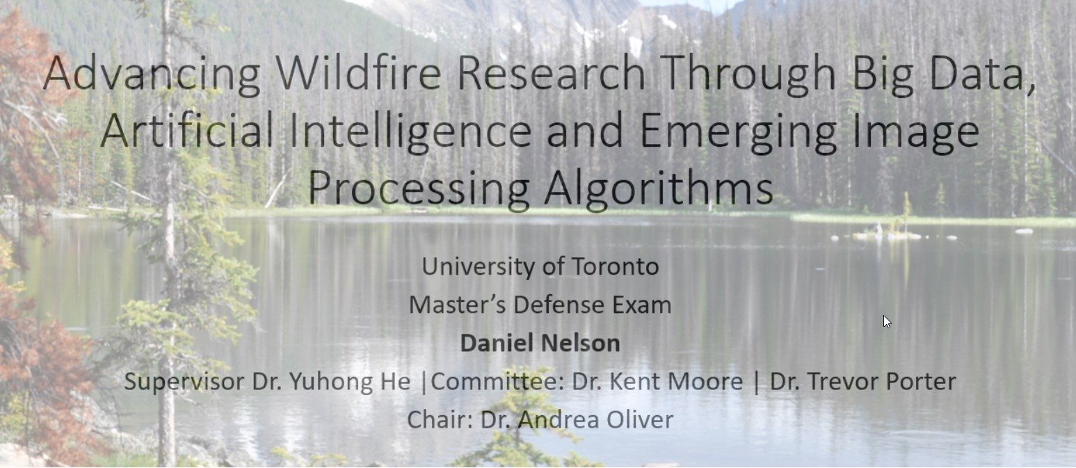 Title slide of Daniel Nelson’s MSc defence